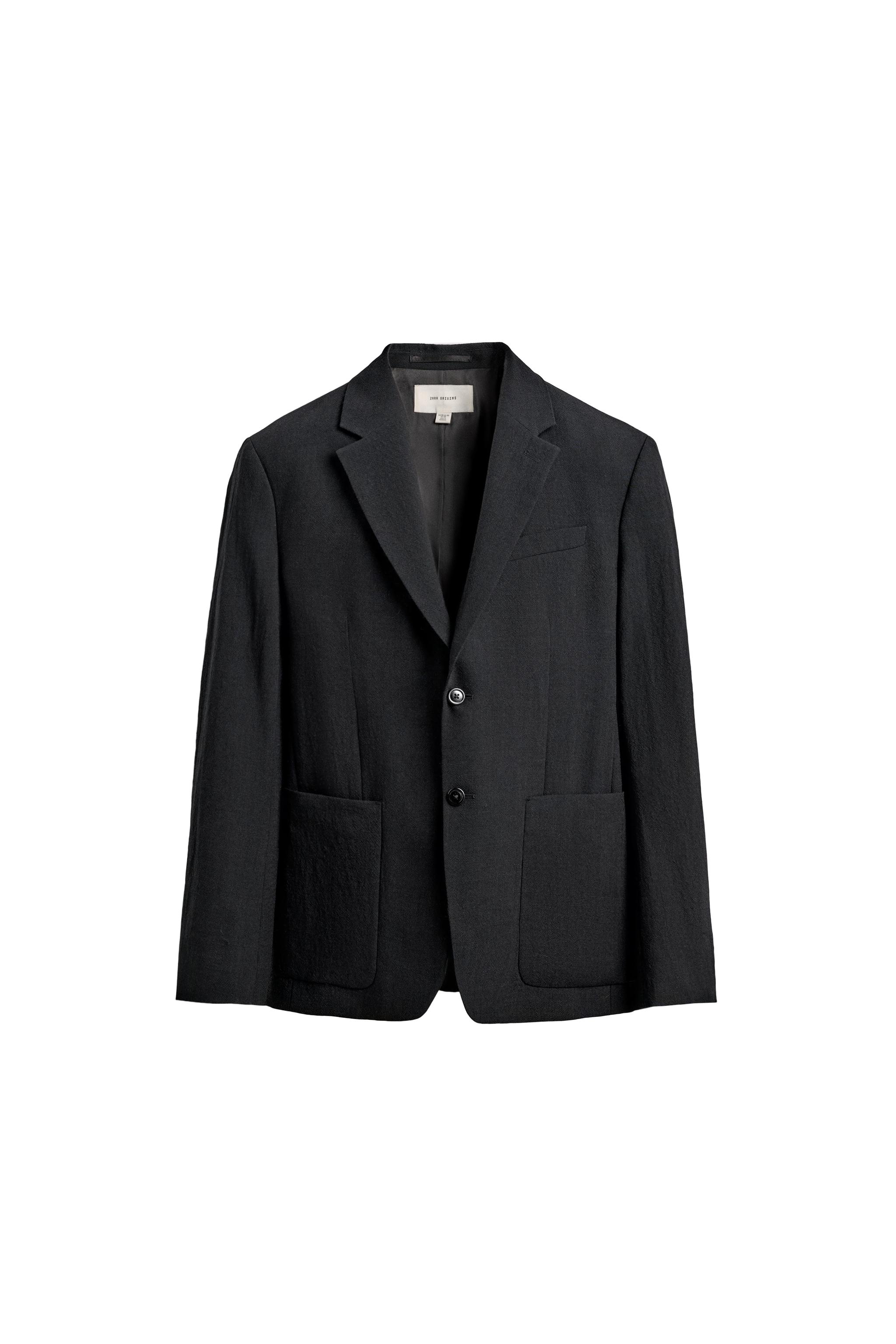 100% WOOL TEXTURED SUIT JACKET